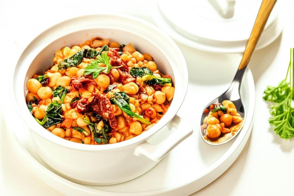 Kasza jęczmienna pęczak z ciecierzycą w sosie pomidorowym