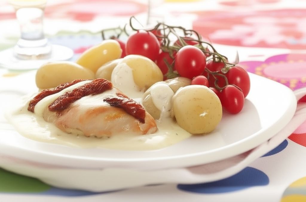 Kieszonki z kurczaka z pomidorami i mozarellą