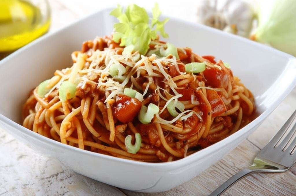 Klasyczne spaghetti bolognese z pomidorami