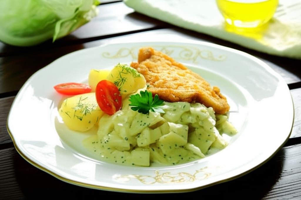 Klasyczny kotlet schabowy z kapustą