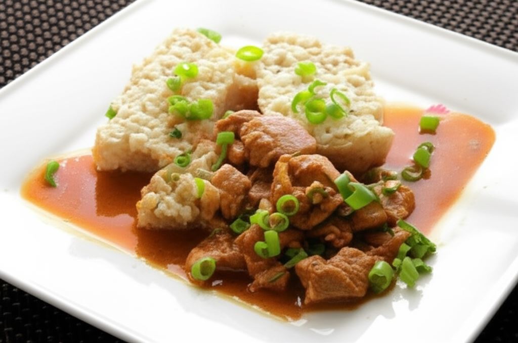 Klops ziemniaczany z kaszą