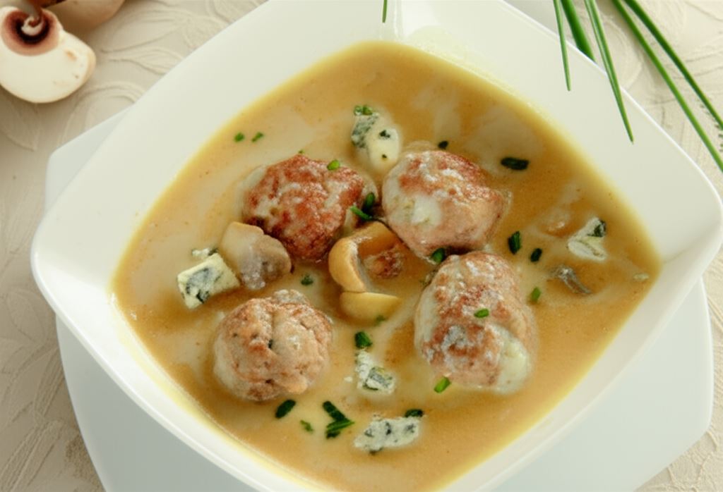 Klopsiki z serem i szczypiorkiem