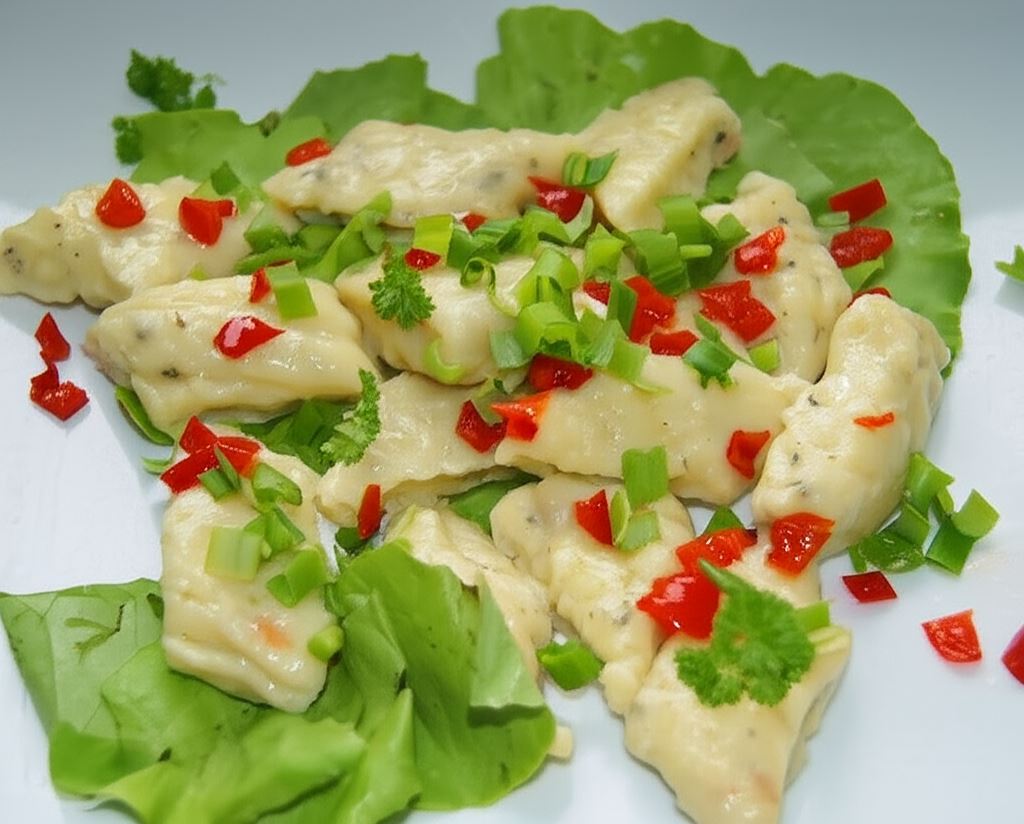 Kluski kładzione z puree ziemniaczanego z ziołami prowansalskimi