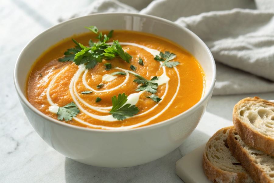 Kolendrowy krem z marchwi