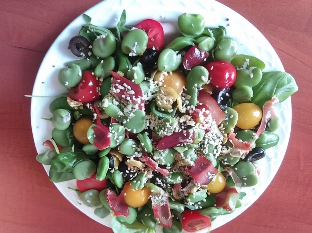 Kolorowa sałatka z bobem