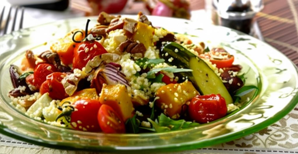 Kolorowa sałatka z kaszą kuskus