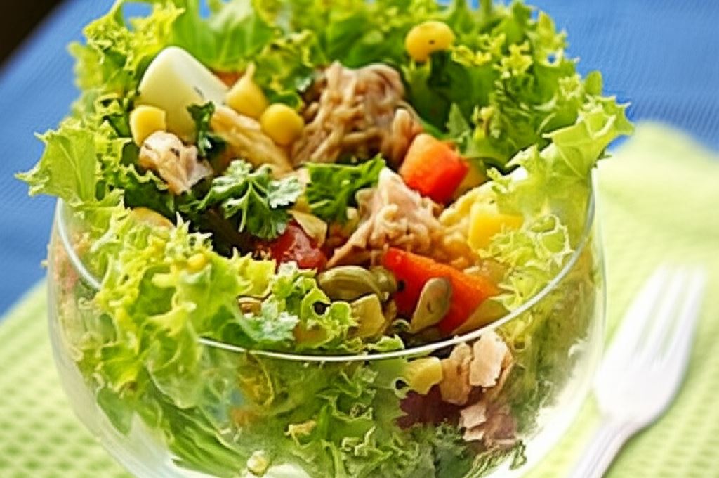 Kolorowa sałatka z tuńczykiem