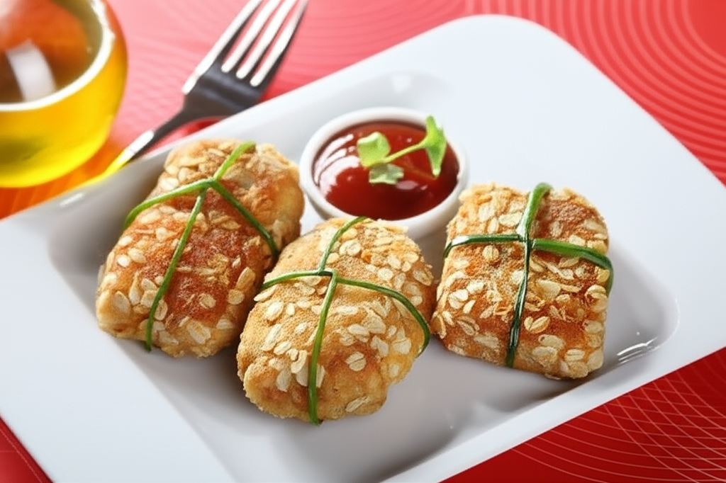 Kotleciki panierowane w płatkach owsianych