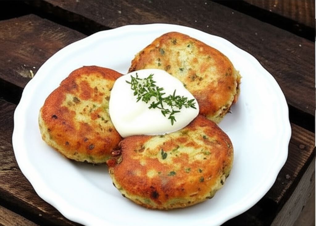 Kotleciki rybno ziemniaczane z groszkiem