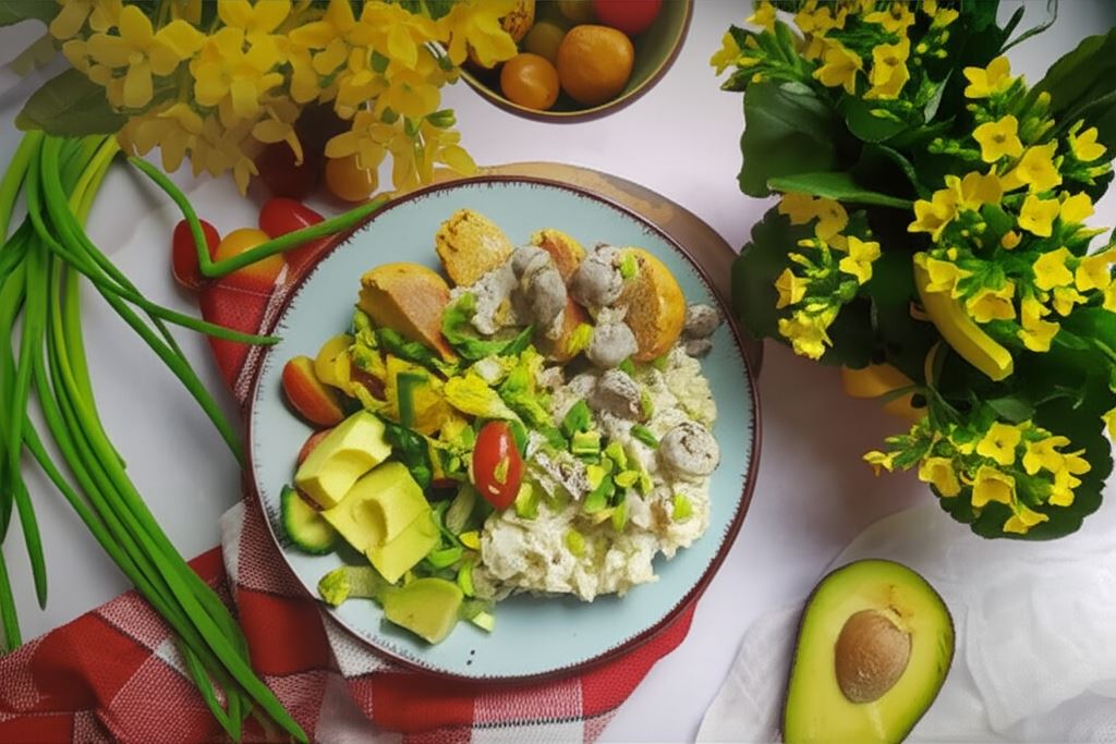 Kotleciki twarogowe w wiosennym wydaniu z sosem pieczarkowym