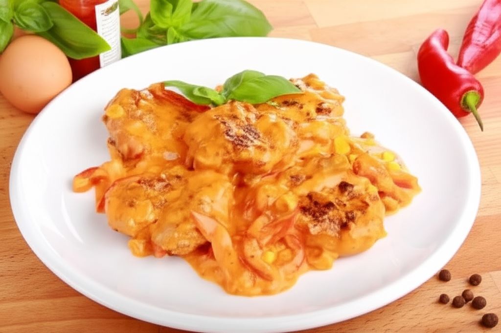 Kotleciki w sosie śmietanowo-pomidorowym