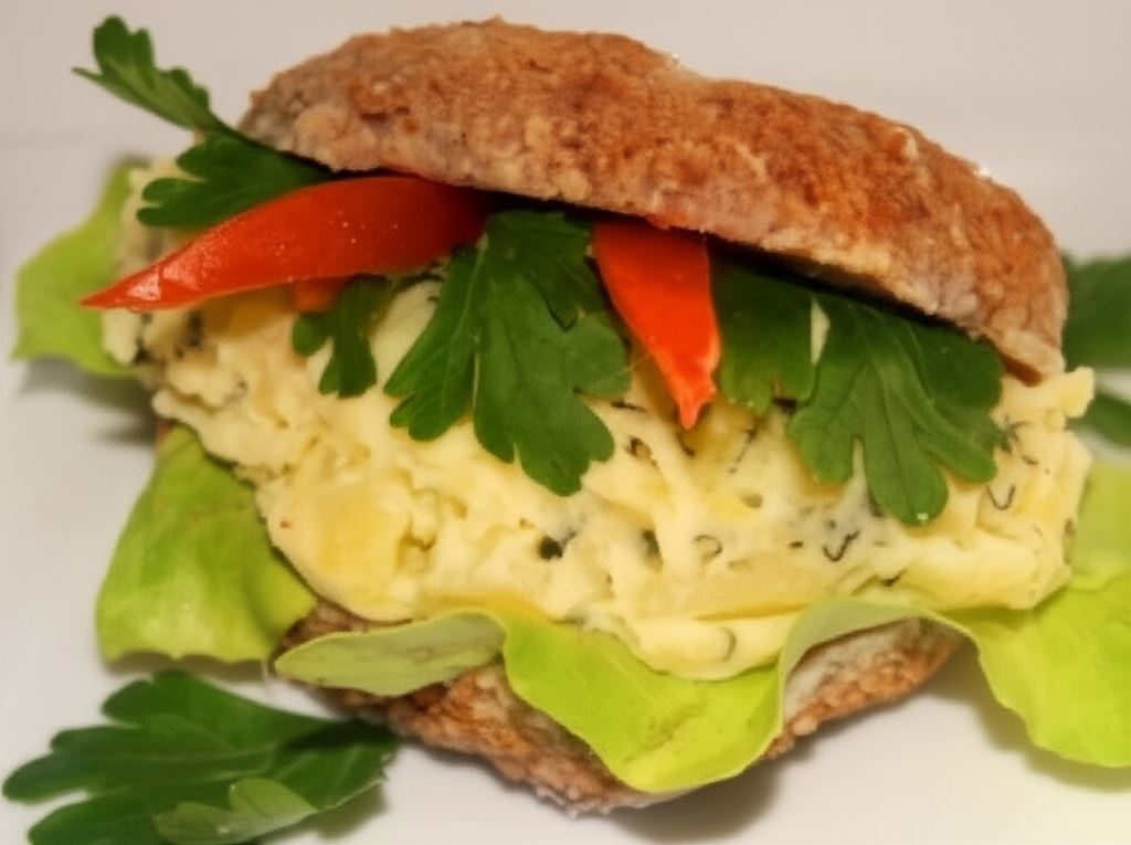 Kotlet mielony a'la kanapka z puree ziemniaczanym