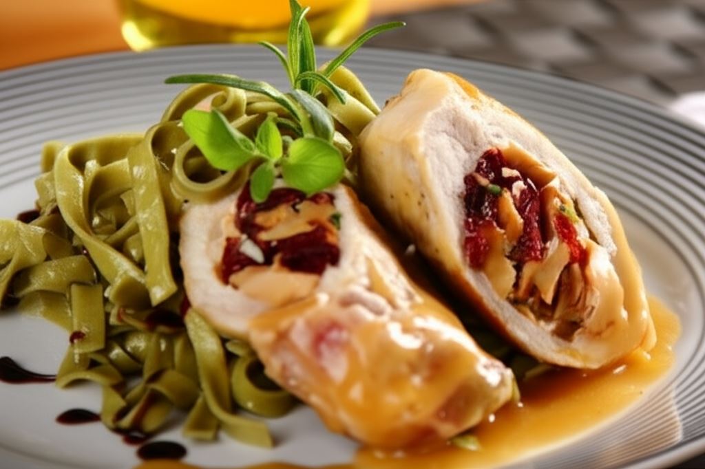 Kotlet schabowy faszerowany kurkami