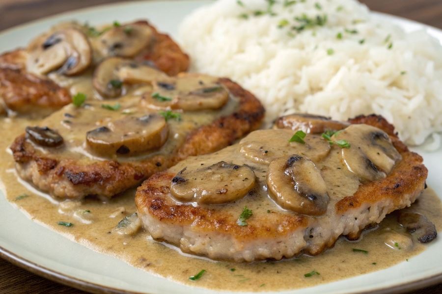 Kotlety cielęce w pieczarkach