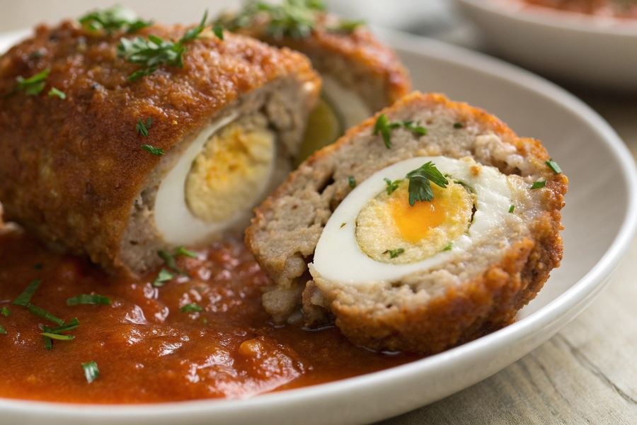 Kotlety mielone z jajkiem