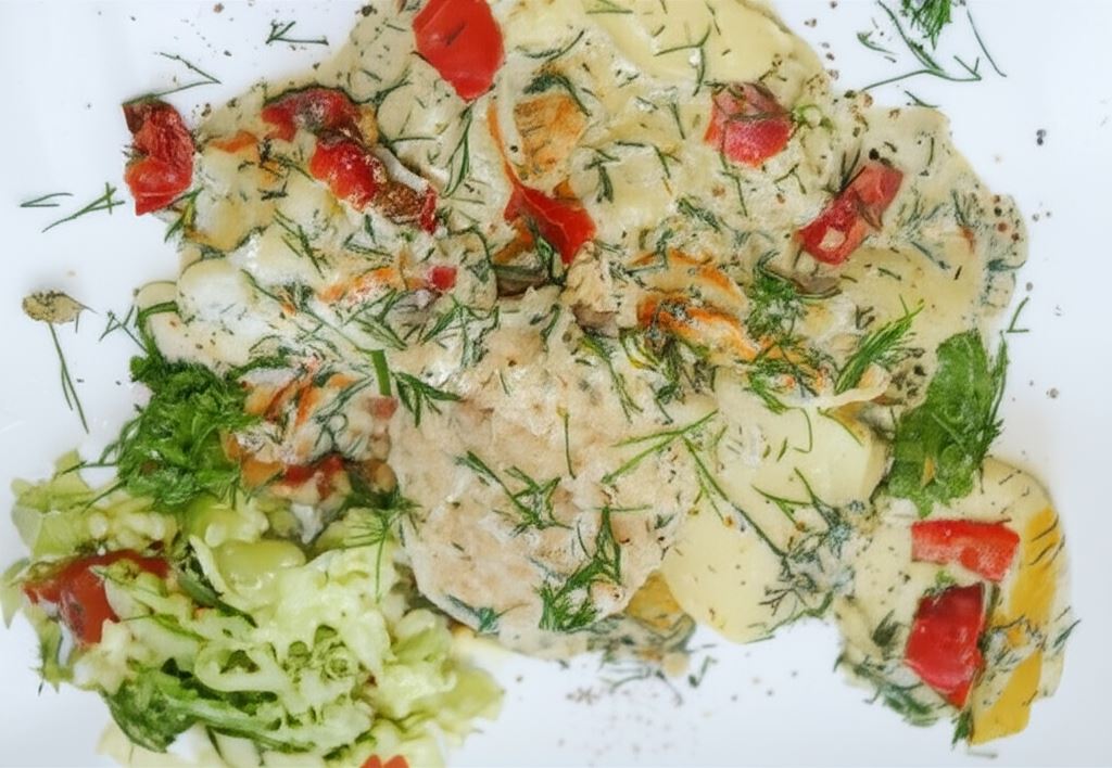 Kotlety rybne zapiekane z ziemniakami