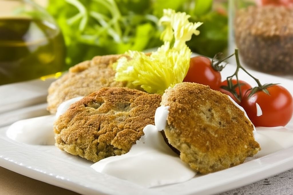 Kotlety z kaszy gryczanej ze śmietaną