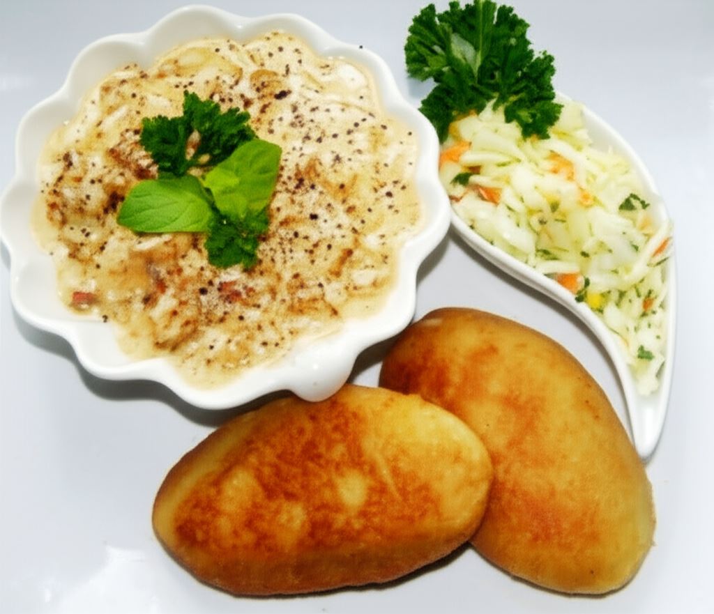Kotlety ziemniaczane z sosem