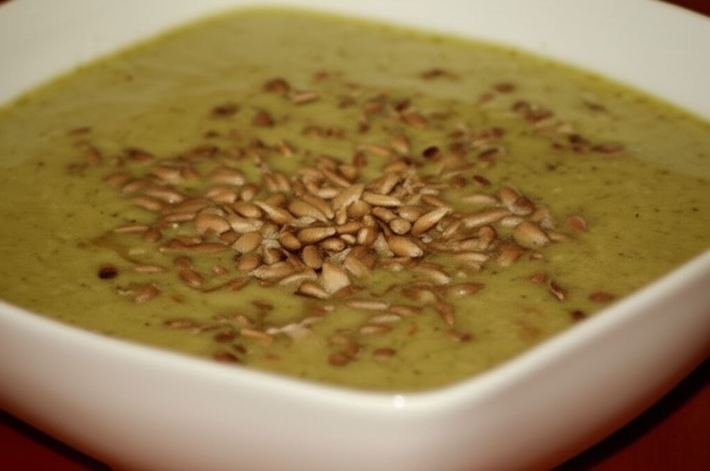 Krem z brokułów ze słonecznikiem