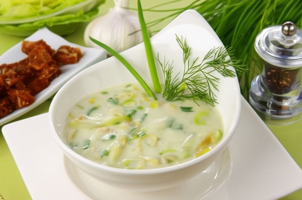 Krem z sałaty ze szczypiorkiem