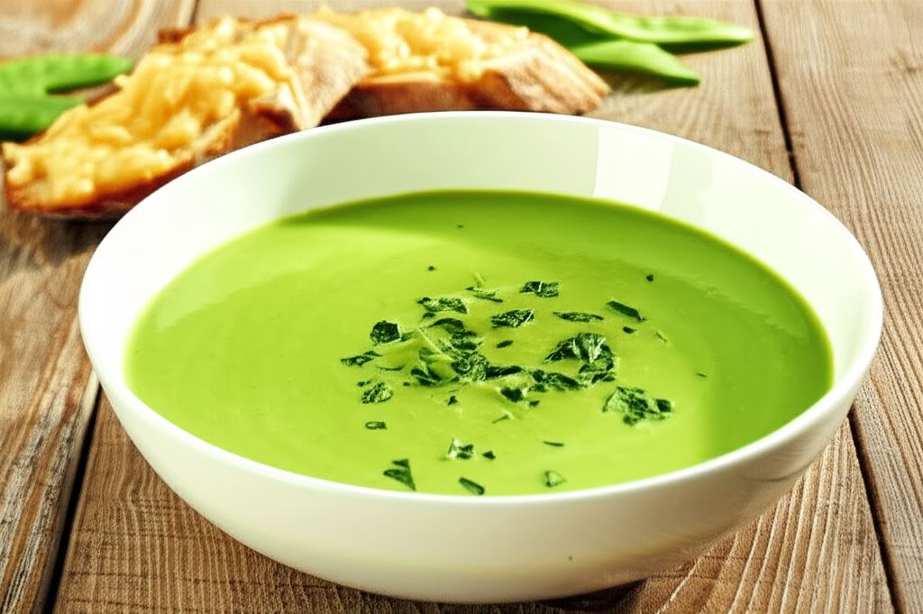 Krem z zielonego groszku