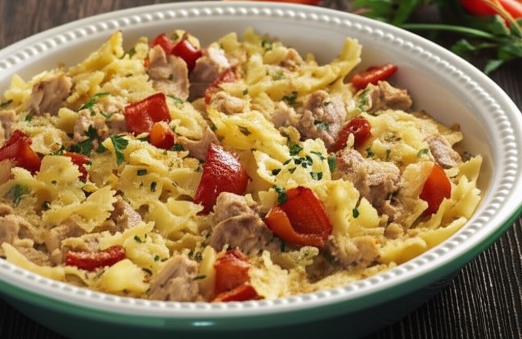 Kremowa zapiekanka makaronowa z tuńczykiem