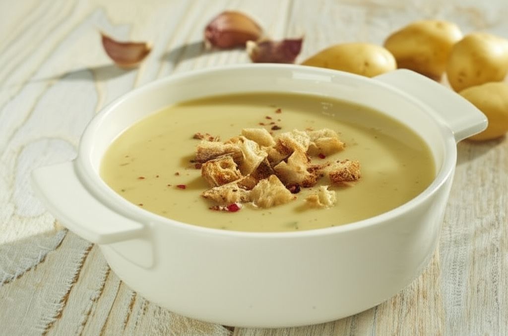 Kremowa zupa czosnkowa
