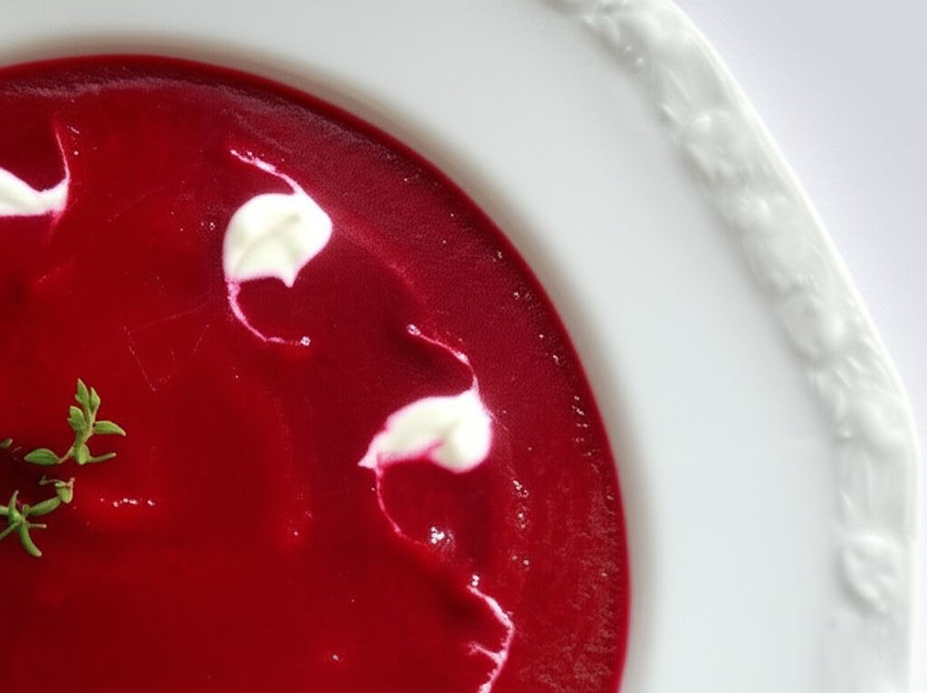 Kremowy barszcz z jabłkiem