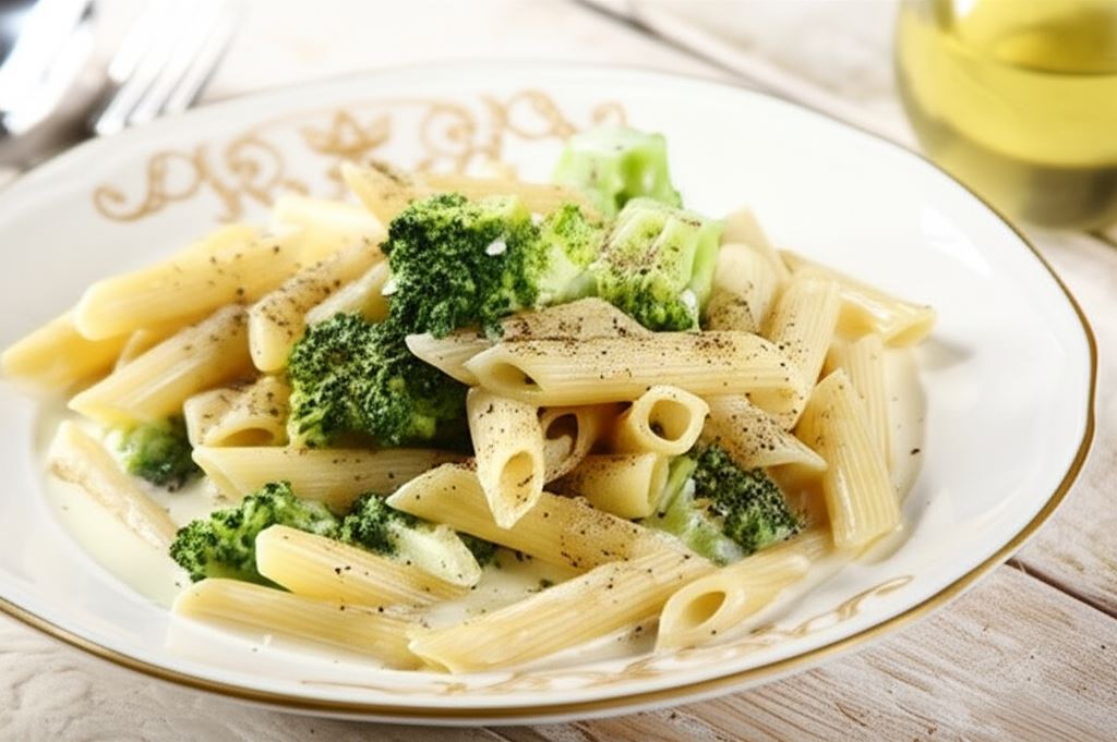 Kremowy makaron z brokułami