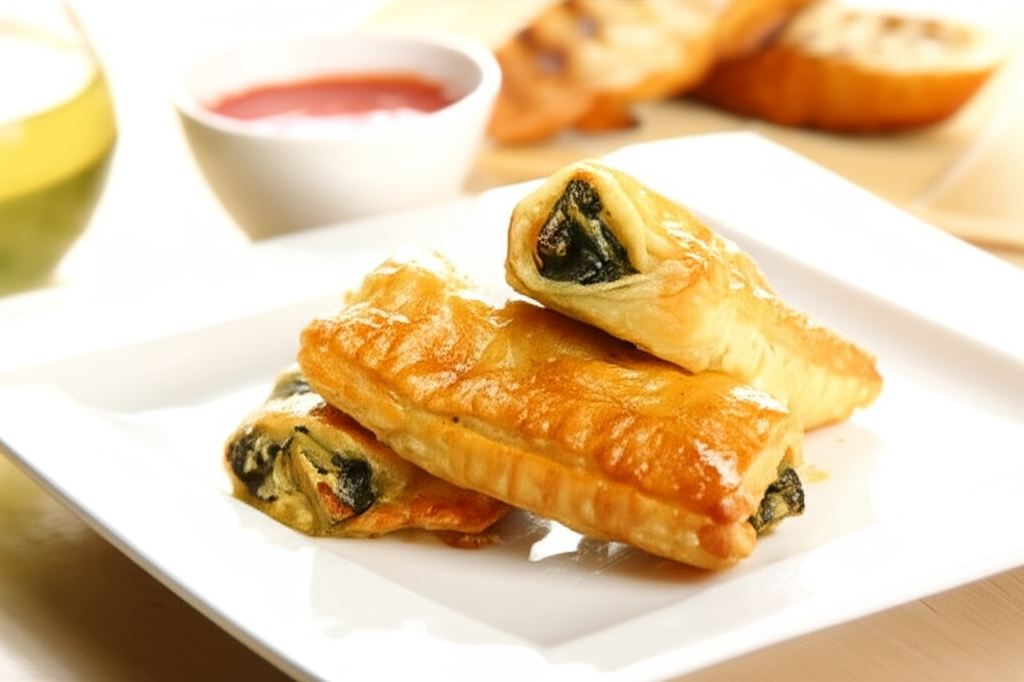 Kremowy szpinak w cieście francuskim