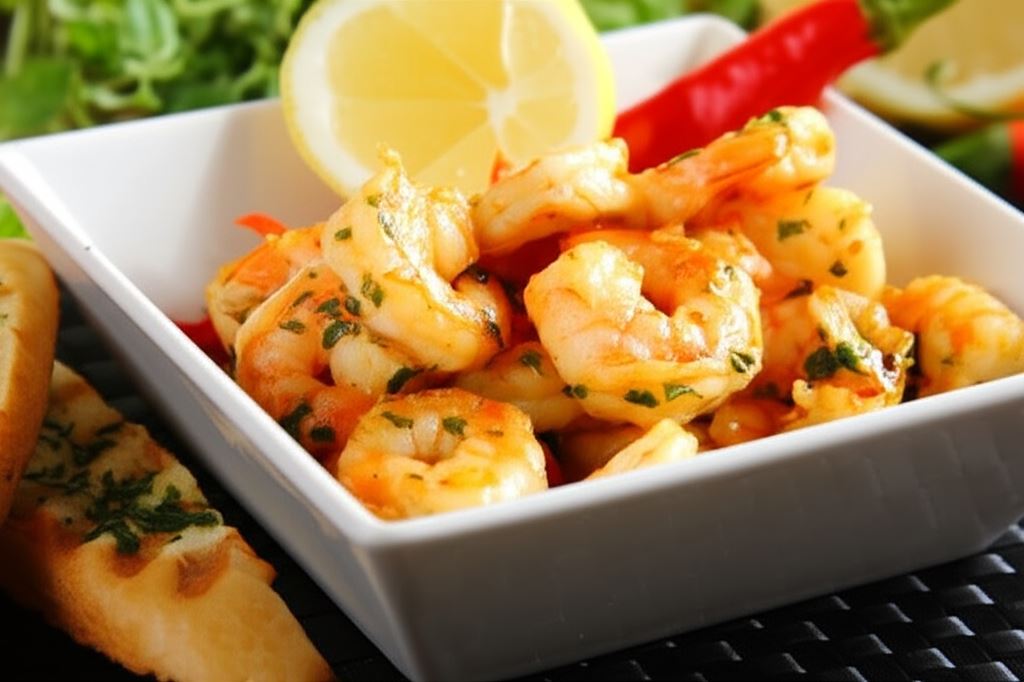 Krewetki w maśle czosnkowym