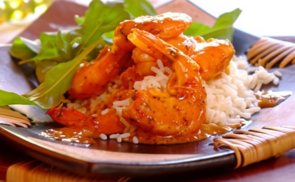 Krewetki w ostrym sosie