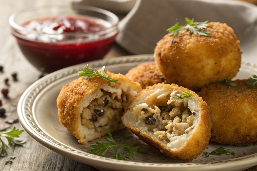 Krokiety z kapustą i grzybami