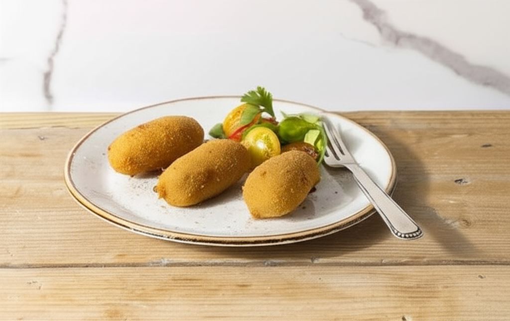 Krokiety z kawałkami roślinnego a'la kurczaka