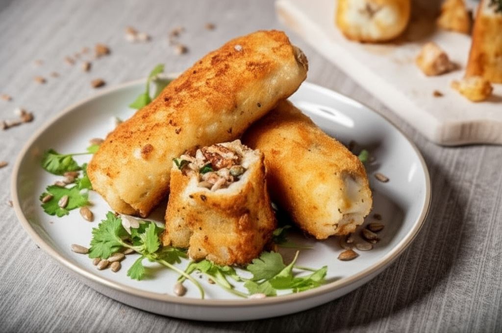 Krokiety z ryżem i kurczakiem