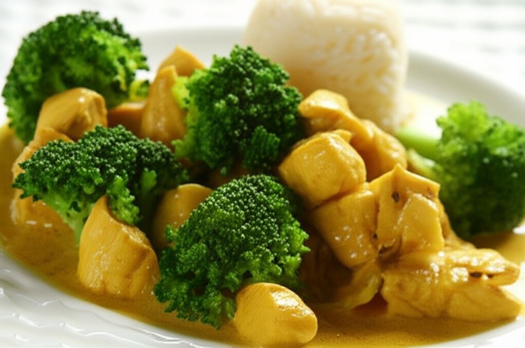 Kurczak curry z brokułami