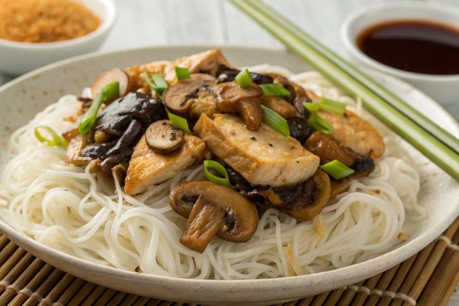 Kurczak czosnkowy z grzybami Mun