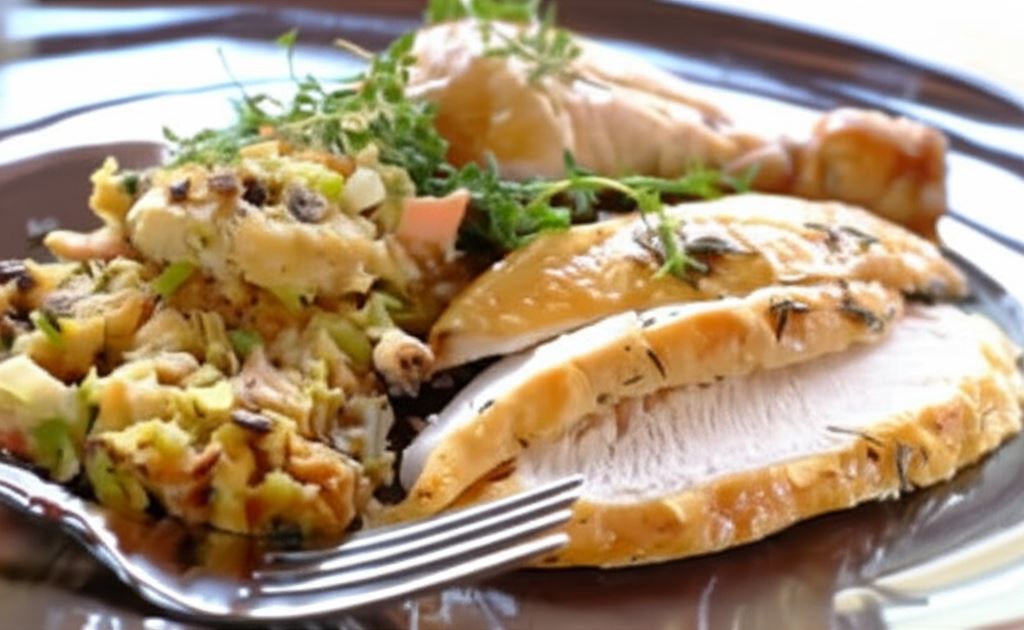 Kurczak faszerowany pieczarkami i boczkiem