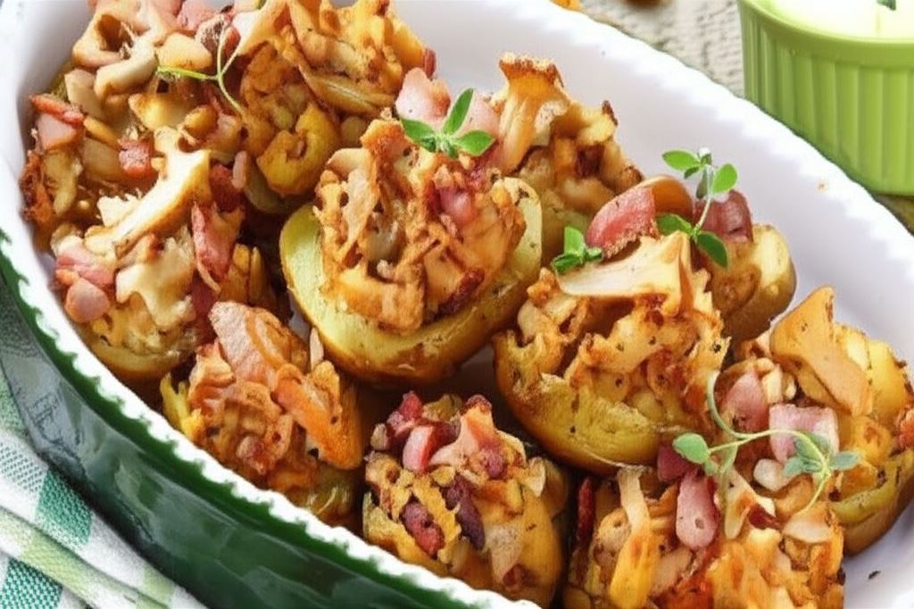 Kurczak po zbójnicku zapiekany w ziemniakach