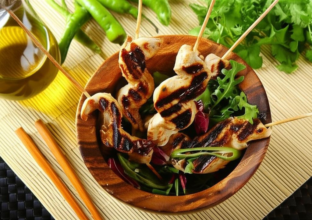 Kurczak satay z miodem