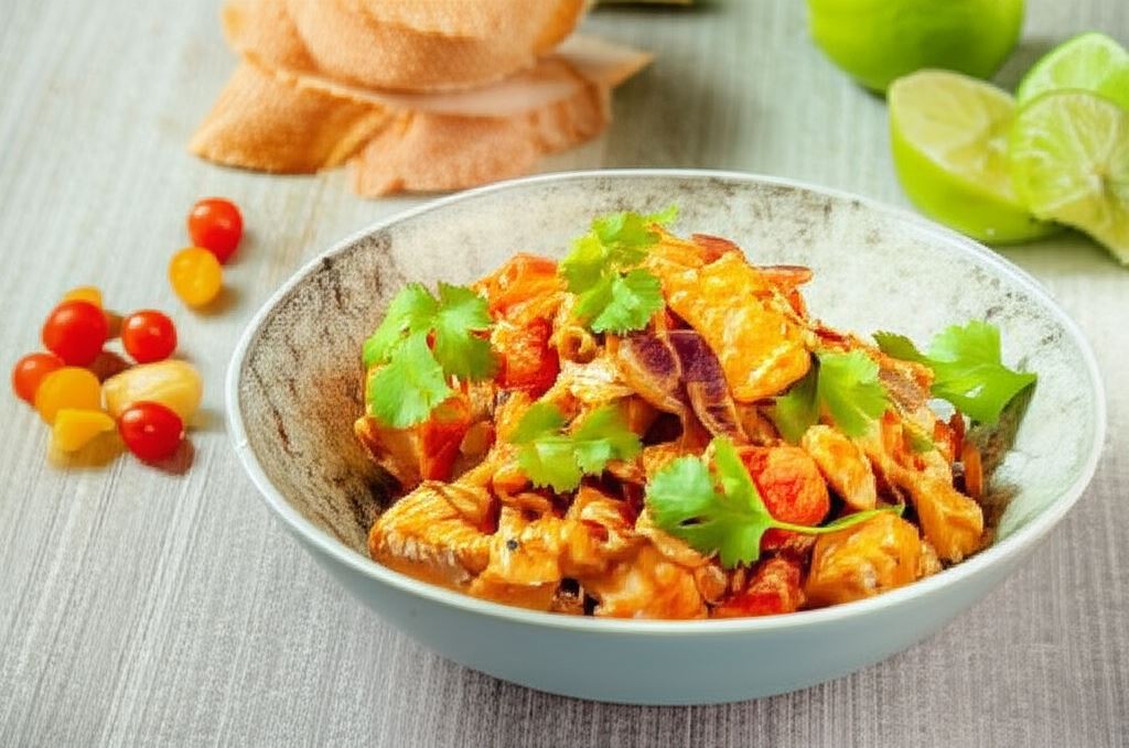 Kurczak tikka masala z pieczywem