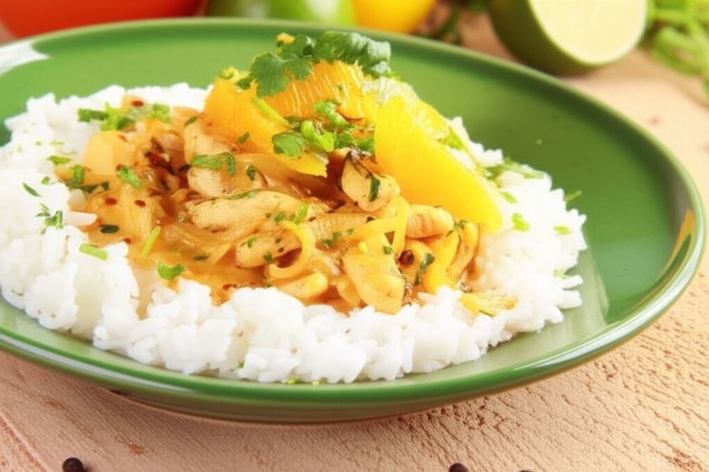 Kurczak w pomarańczach