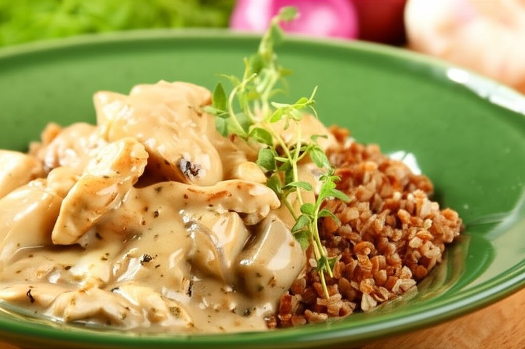 Kurczak w potrawce z grzybów