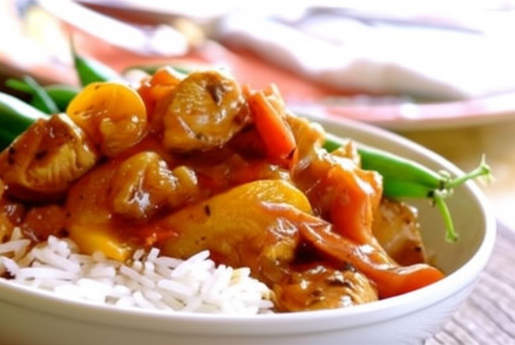 Kurczak z brzoskwinią