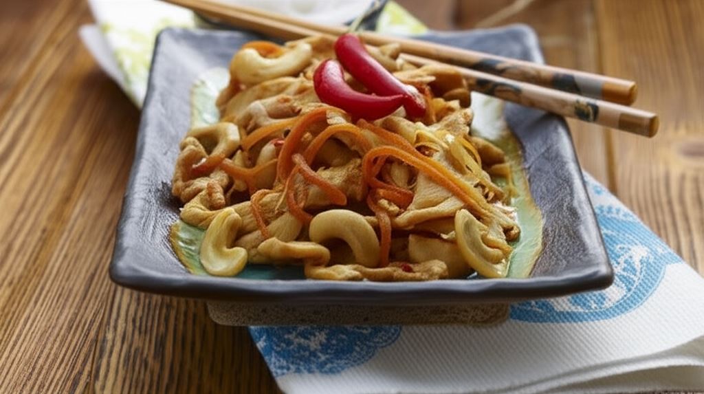 Kurczak z orzeszkami w sosie miodowym