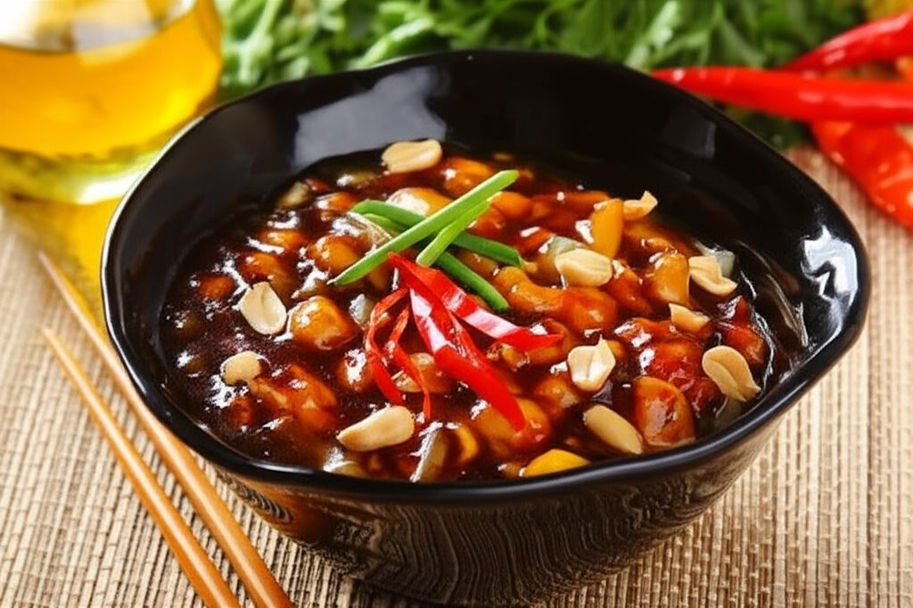 Kurczak z papryką i orzeszkami