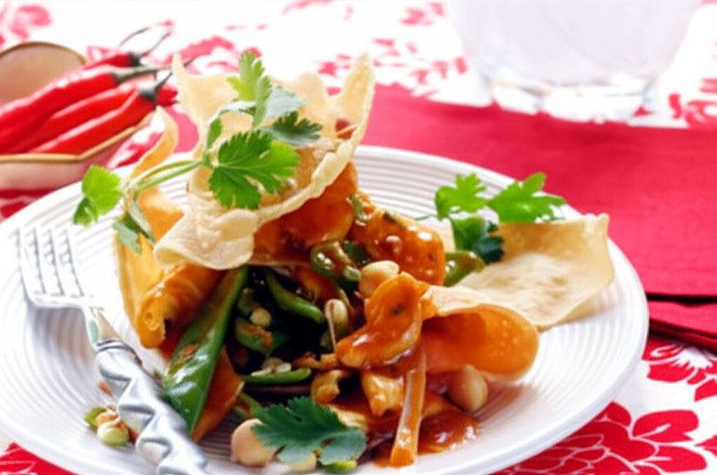 Kurczak z placuszkami poppadum