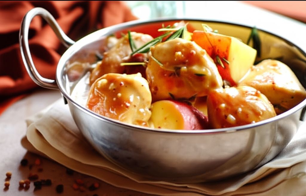 Kurczak ze słodkimi ziemniakami a la Stroganoff