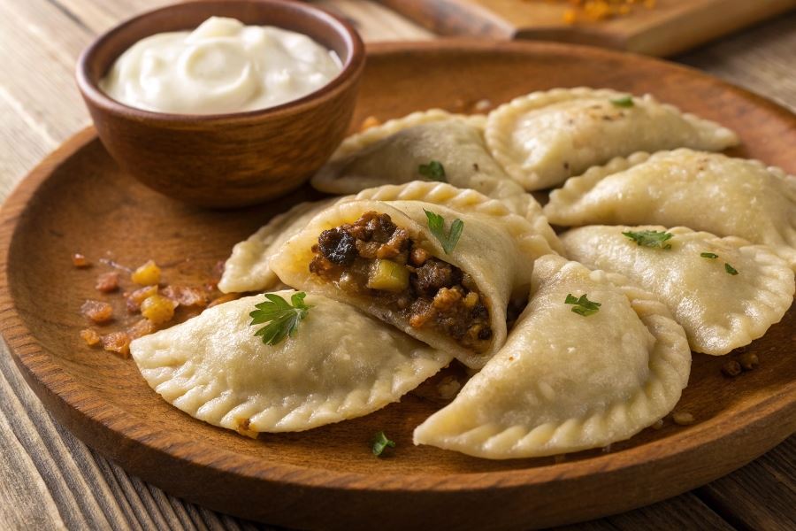 Kurpiowskie pierogi z nadzieniem z soczewicy