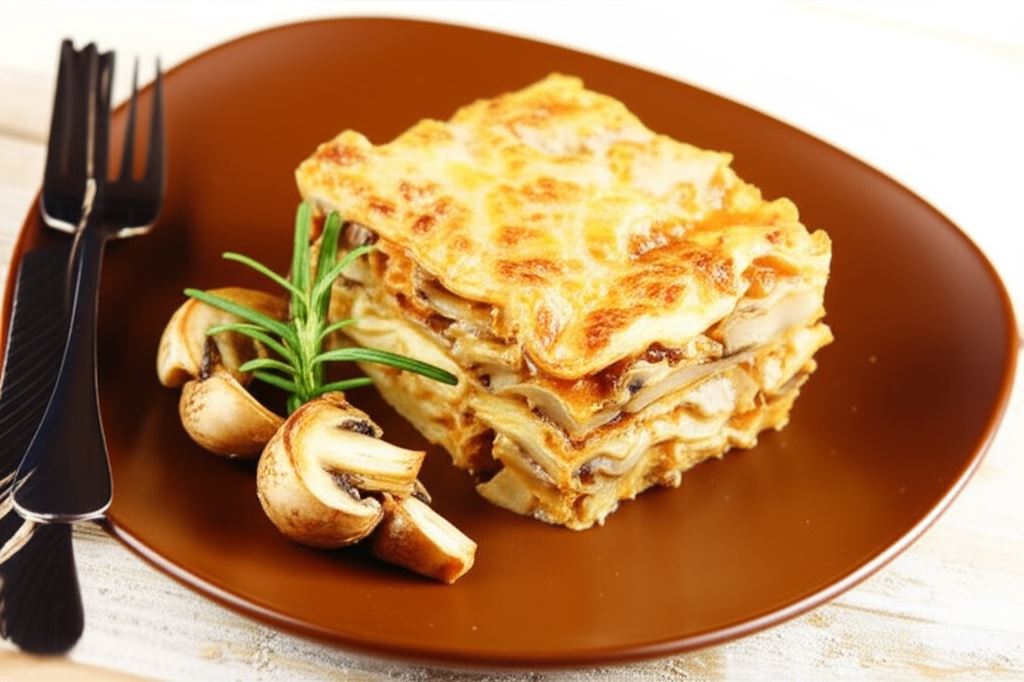 Lasagne z grzybami leśnymi